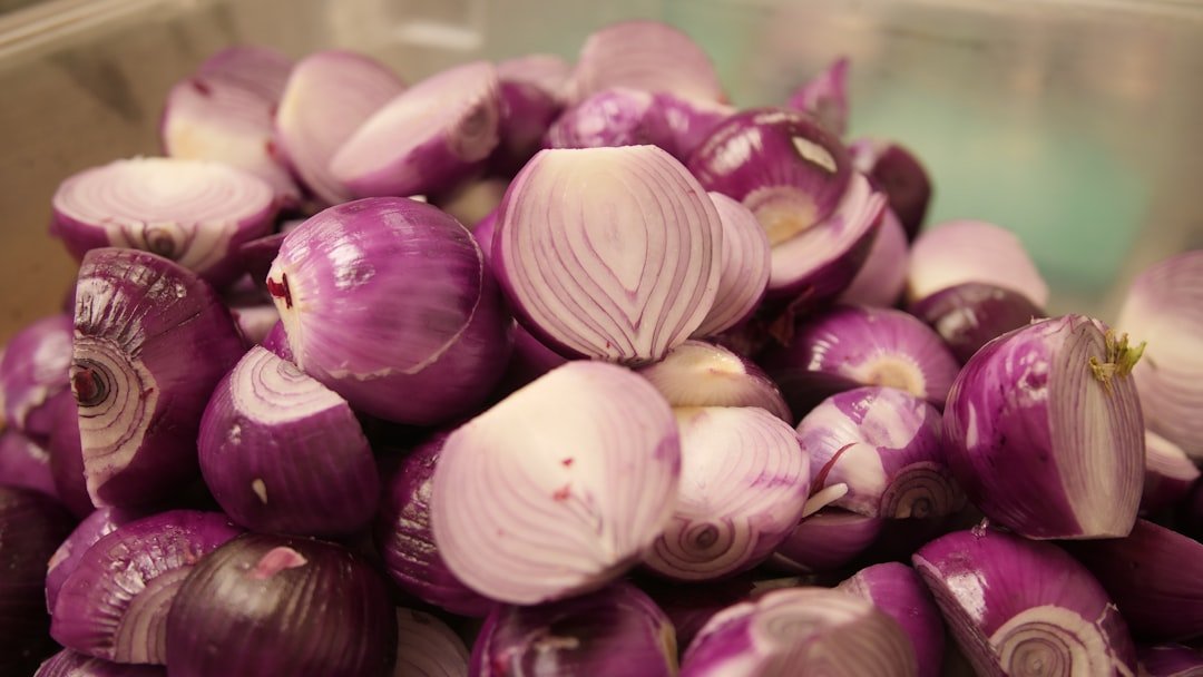 Photo purple potato seeds