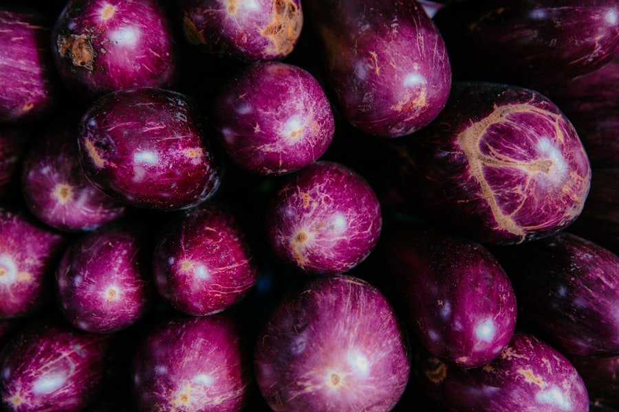 Photo purple potatoes