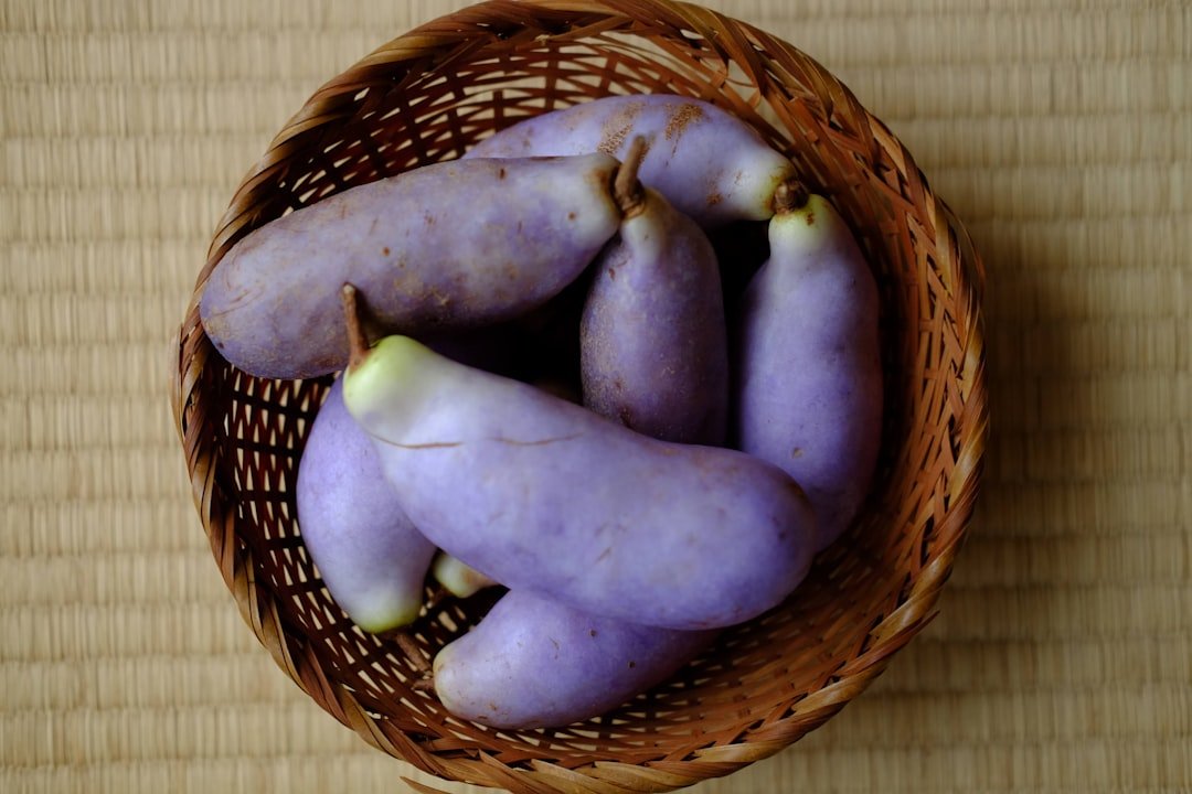 Photo purple potatoes