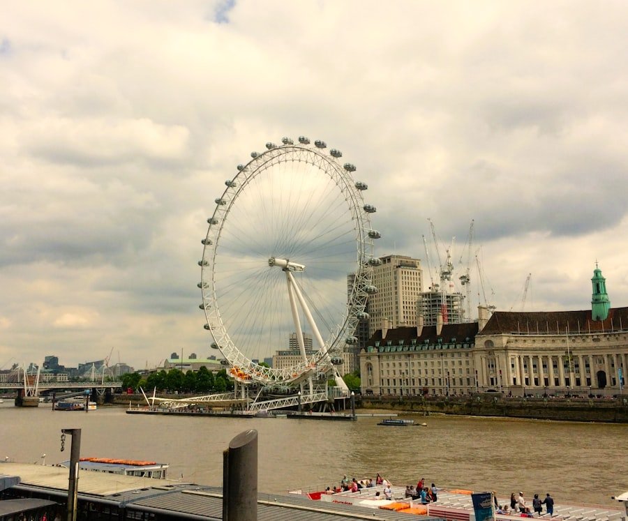 The London Eye on the River Thames in London