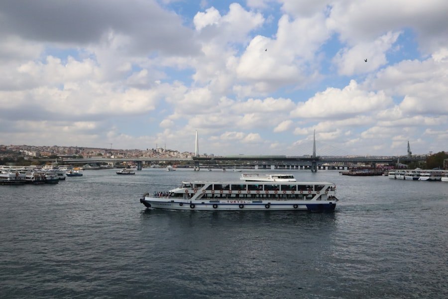 Ferry crossing the Bosphorus in Istanbul