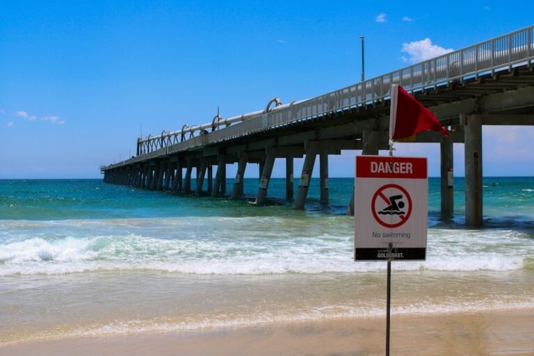 Photo beach flag warning system