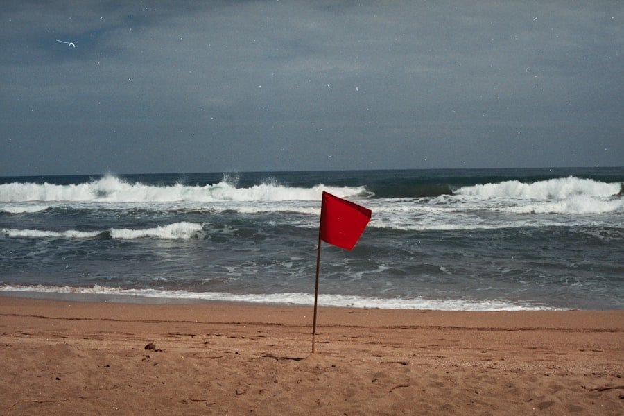 Photo beach flag warning system