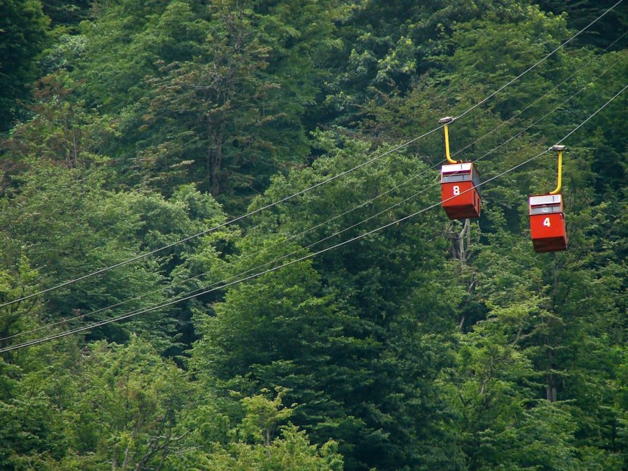 Photo Swiss mountain cable cars