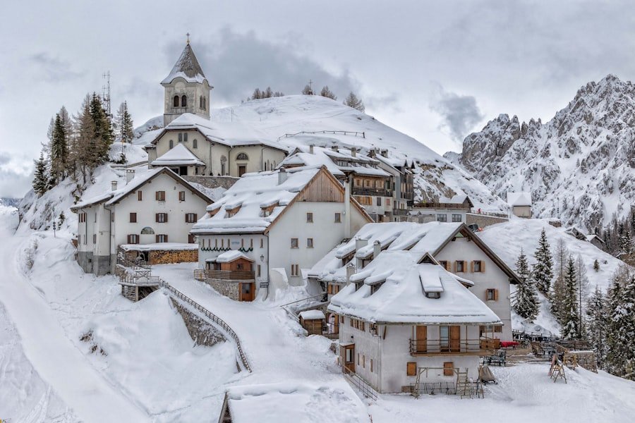 Photo Switzerland winter snow villages
