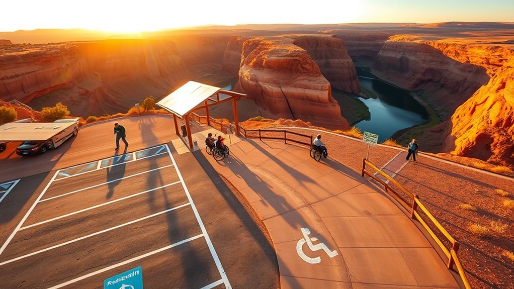 accessible parking and trail