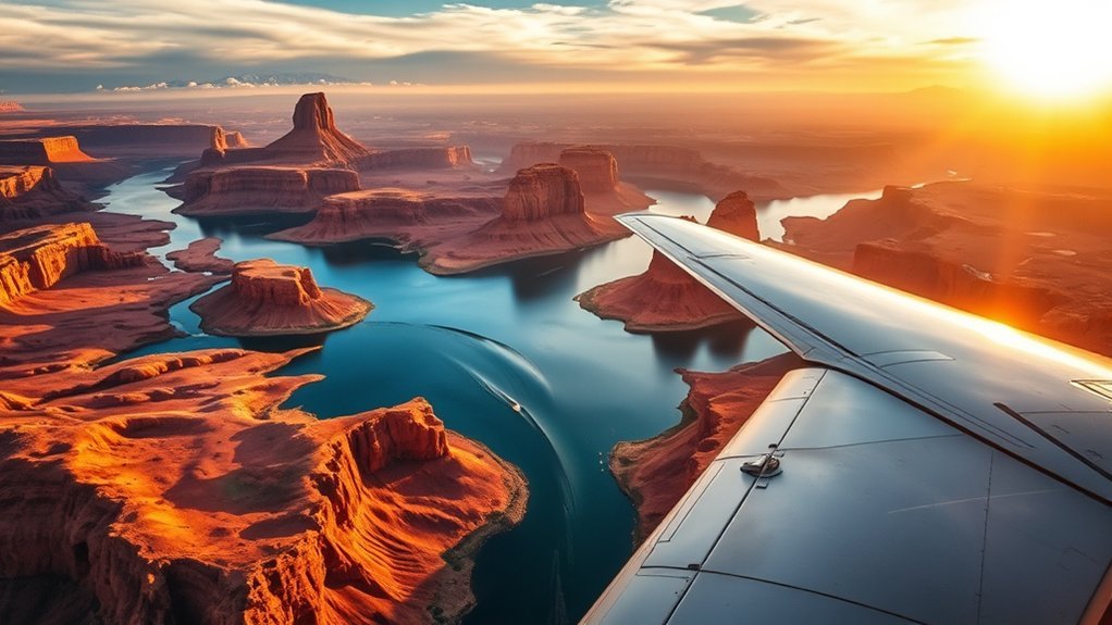 aerial views of lake powell