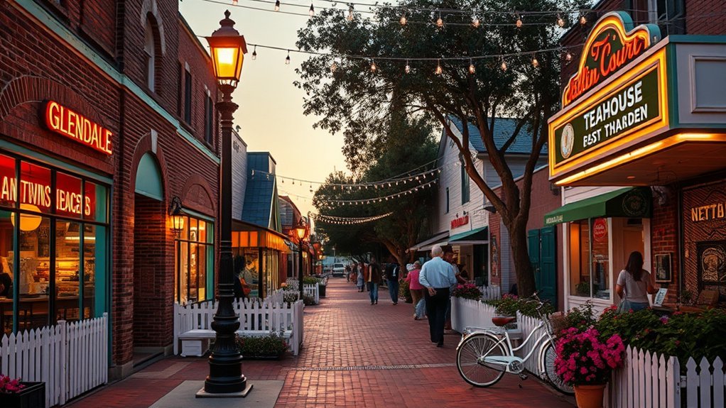 antique filled walkable historic district