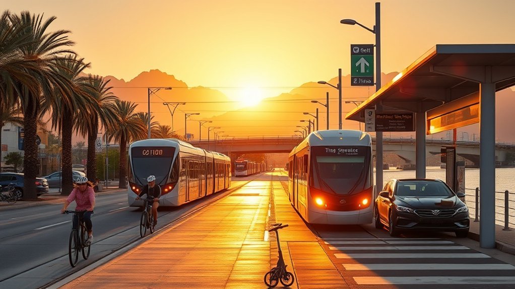 bike rail rideshare walk