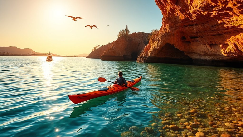 calm coves echoing cliffside wildlife