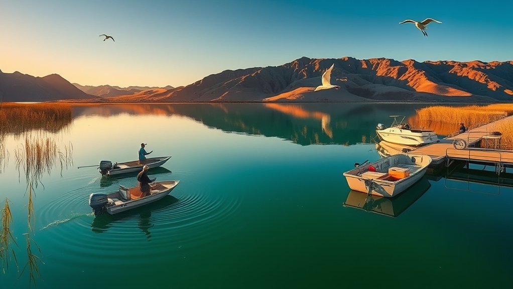 calm waters relaxed freshwater fishing