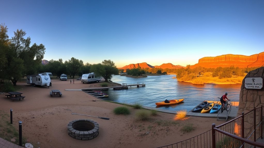 camping with amenities available