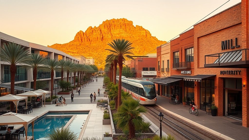 campus centered lively transit hub
