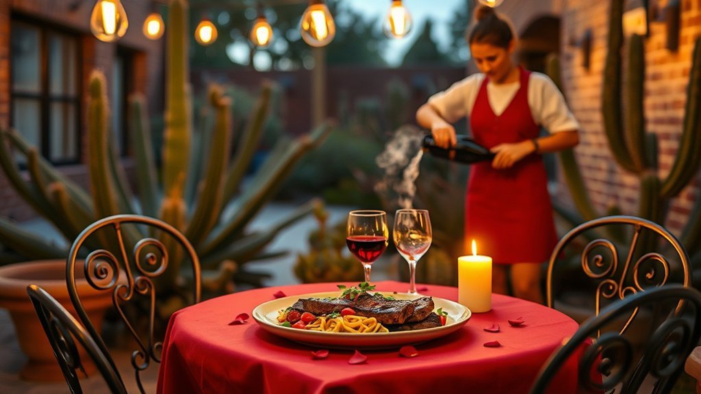 candlelit shareable rooftop bistro ambiance