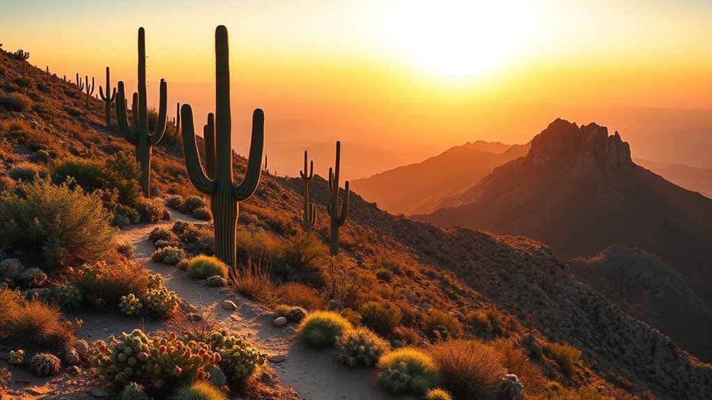 challenging desert summit hike