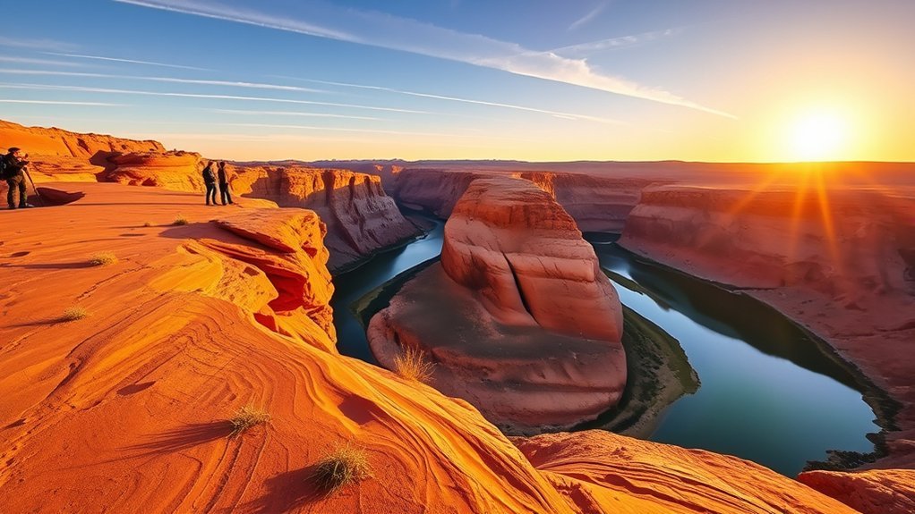 cinematic overlook above colorado river
