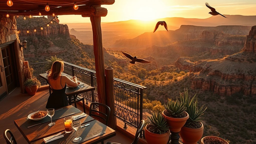 cliffside arizona vineyard dining