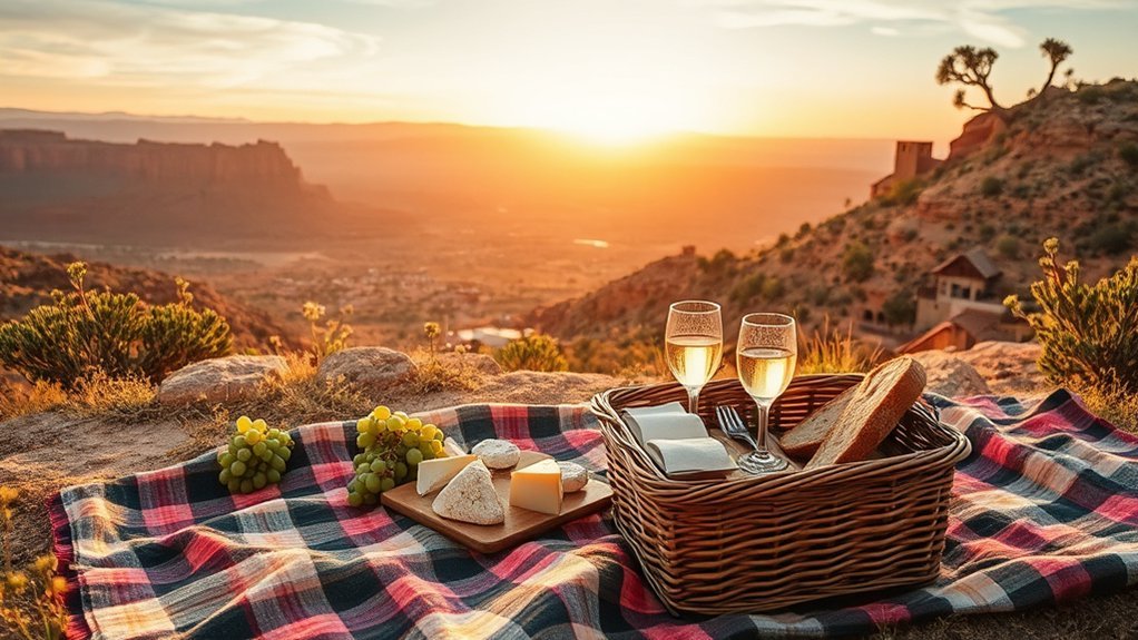 cliffside picnic with views