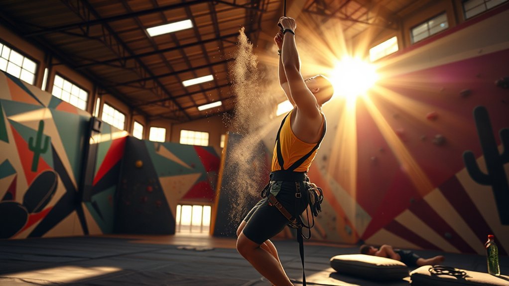 climate controlled climbing gym experience
