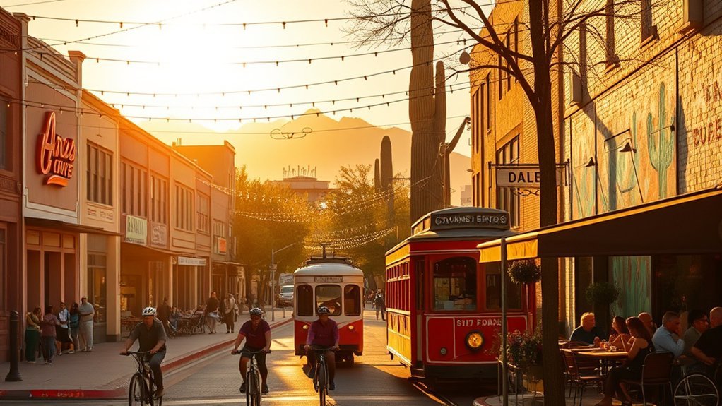 colorful walkable artisan avenue