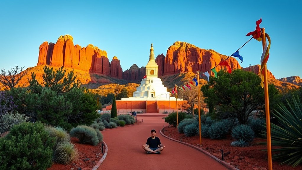 compassionate stupa meditative redrock