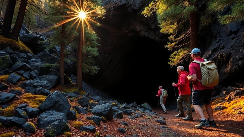cool walk through lava cave
