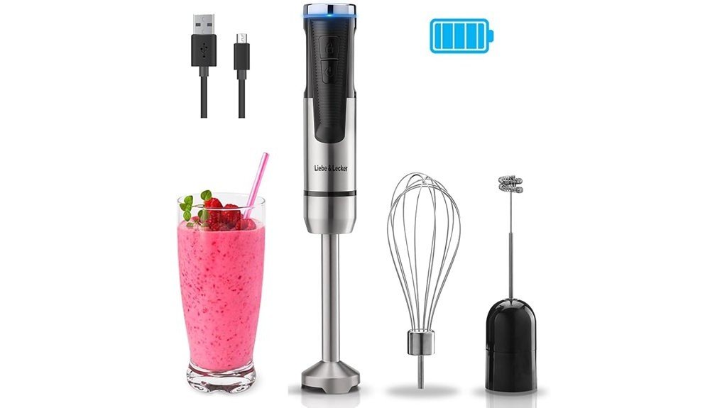cordless immersion blender device