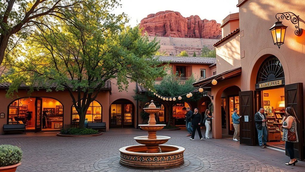 courtyards artisans galleries fountains