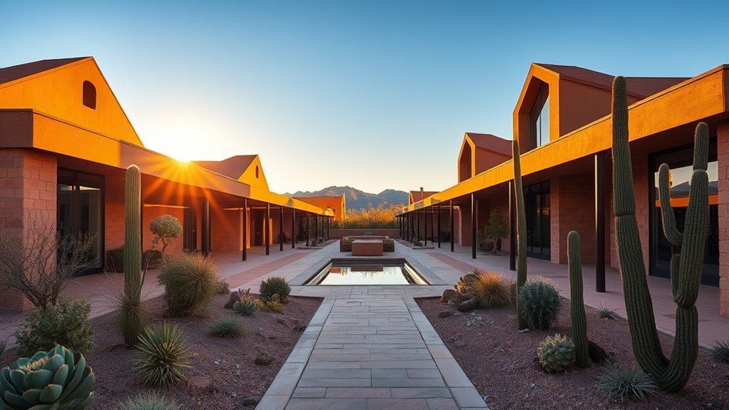 desert built stone architectural school