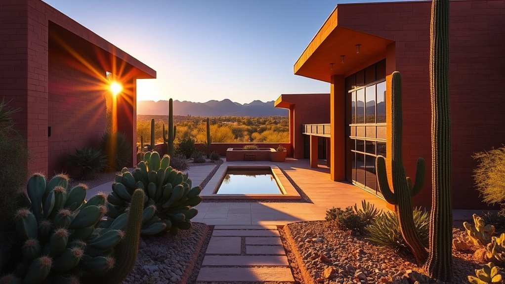 desert integrated angular stone architecture