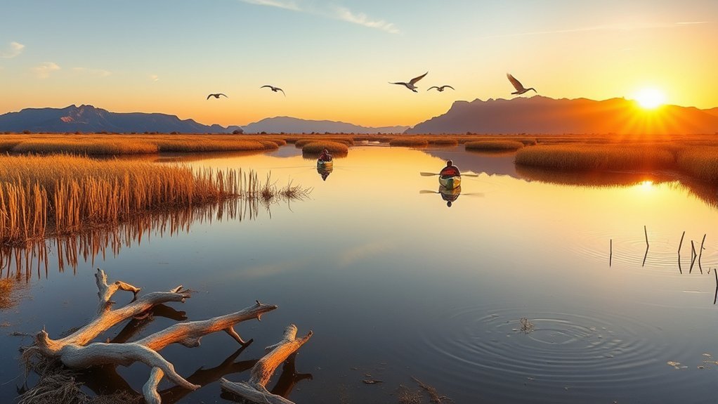 desert oasis wildlife kayaking