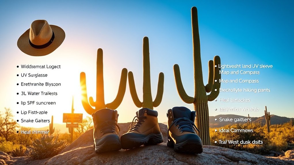 desert packing and safety