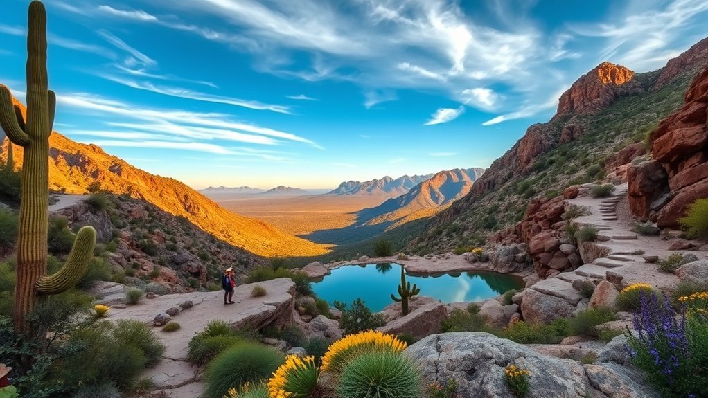 desert pools canyon hiking