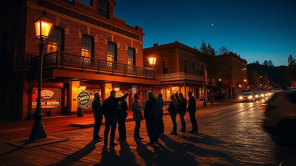 dim lamp lit narrated ghost tour