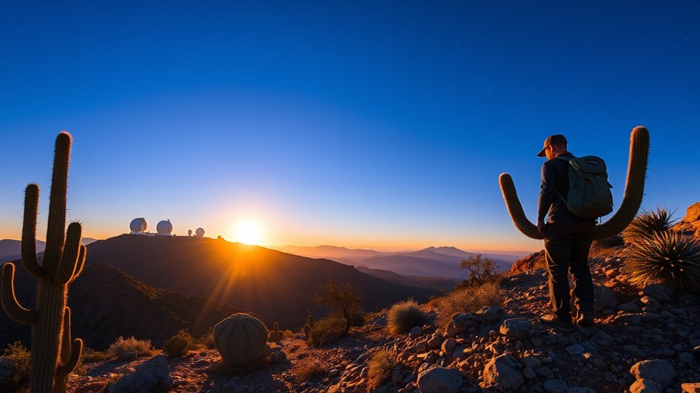 dome studded desert stargazing ridge
