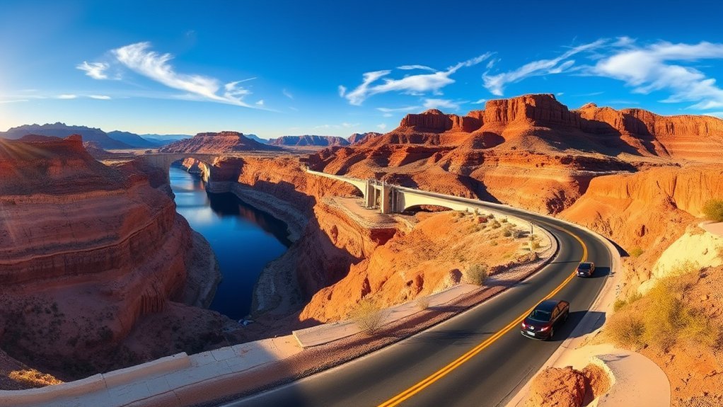 engineered dam meets ancient canyon