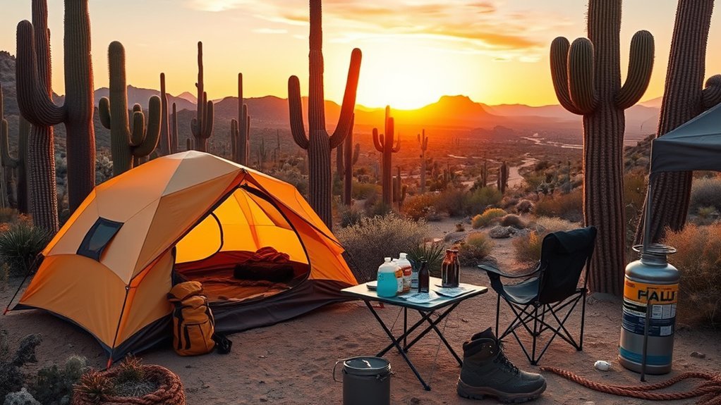 essential desert camping preparations