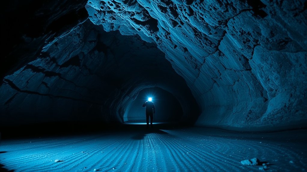 explore cool lava tube carefully