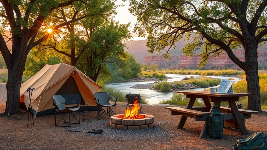 explore trails and river