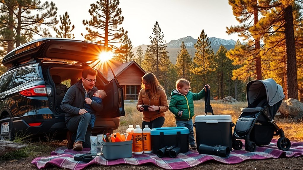 family ready seasonal mountain packing