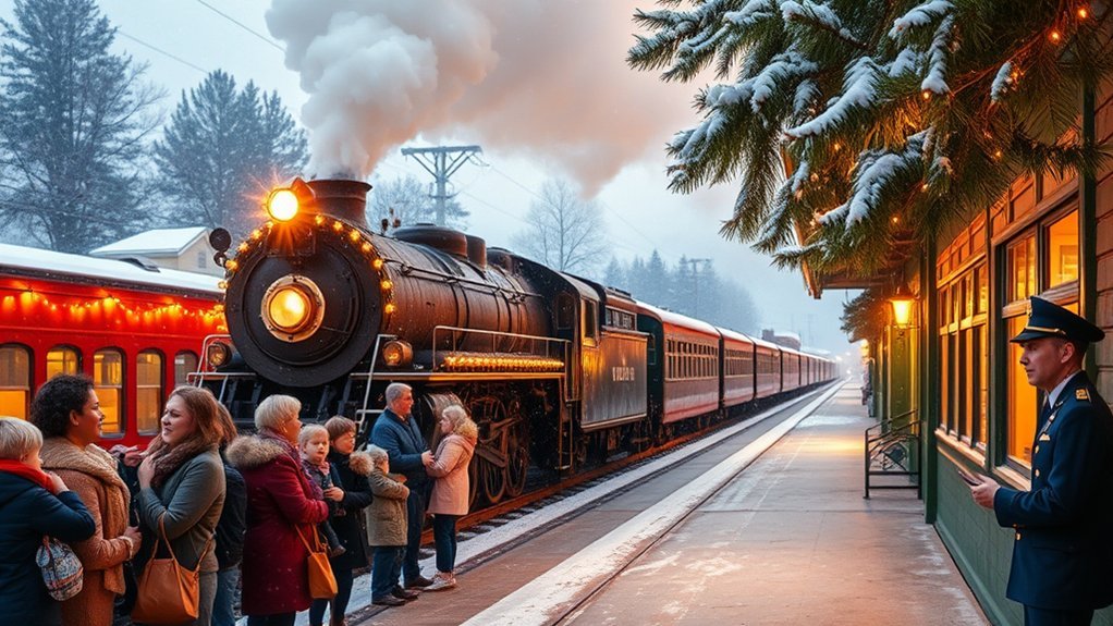 festive theatrical train ride