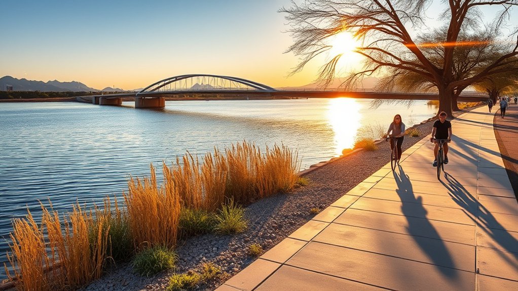flat accessible waterside wildlife paths