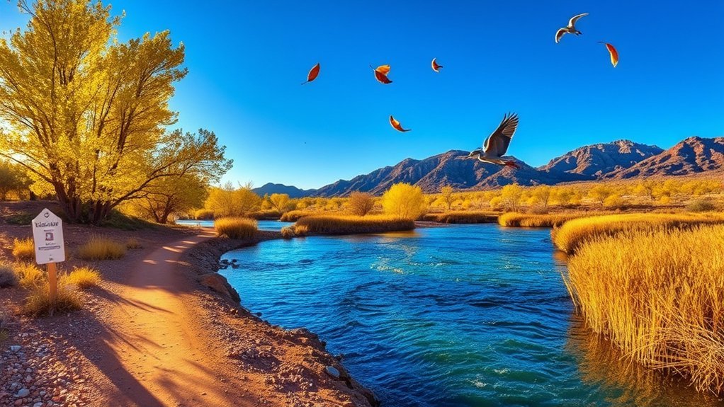 flat riverside trail leashed pets