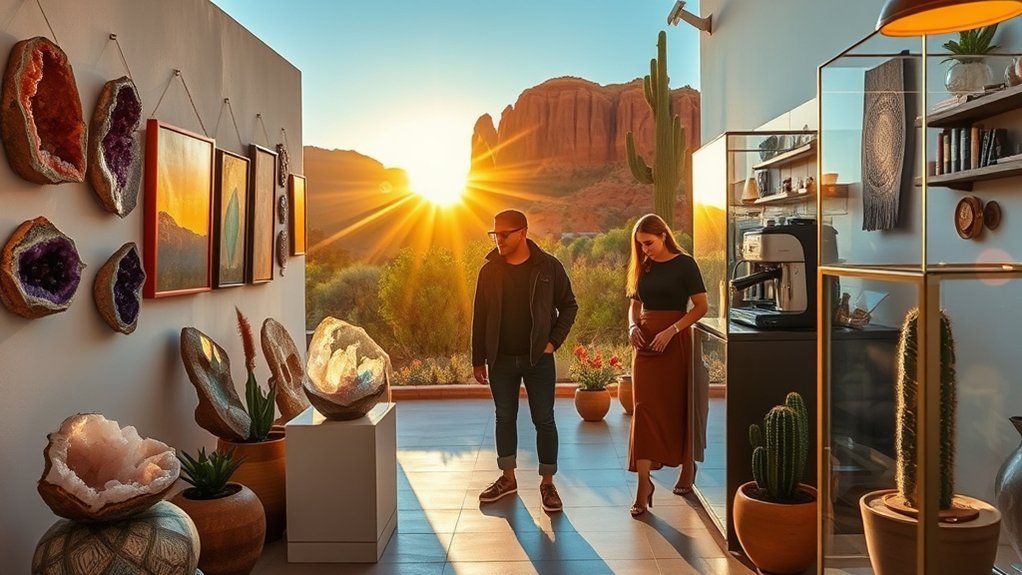 gallery hop sedona crystal shopping