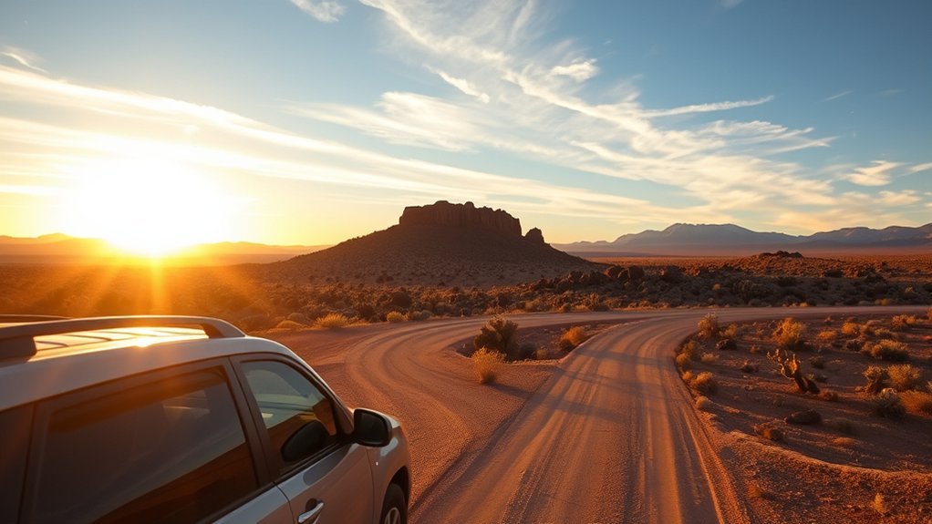 Desert cliff with petroglyph panels at Painted Rock