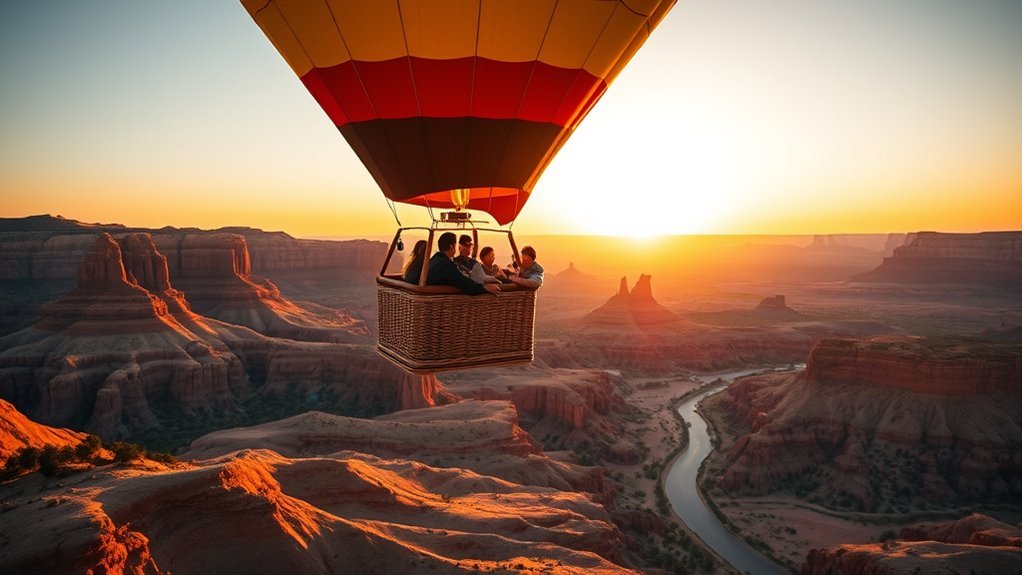 golden dawn over red canyons