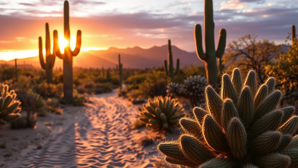 golden hour saguaro desert photography