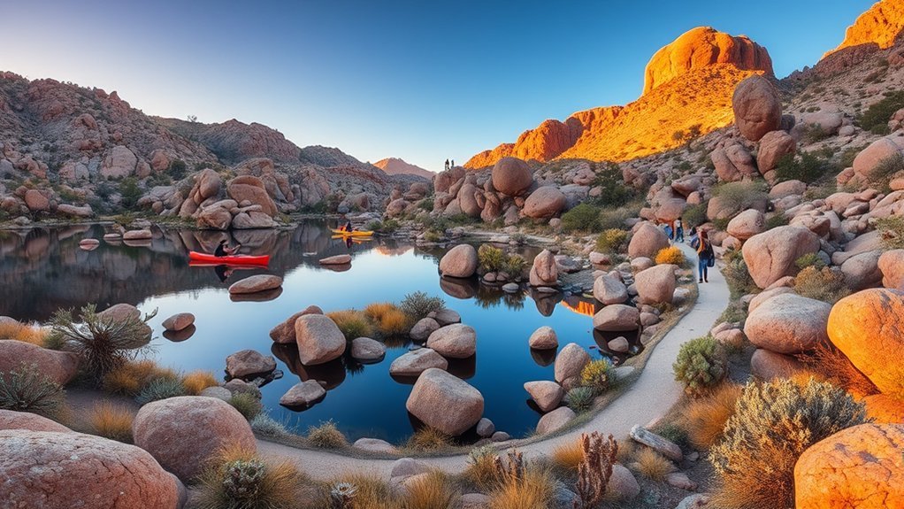 granite sculpted lakeside desert charm