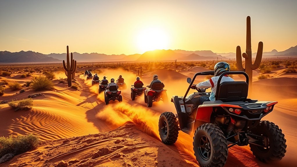 guided atv desert sunset rides