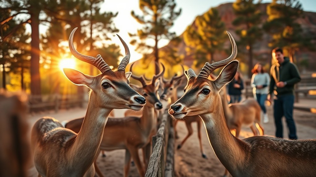 hands on close up deer experience